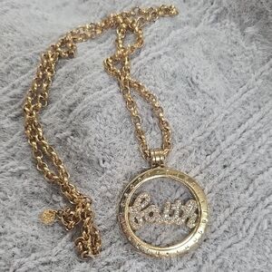 Gold Faith Pendant Necklace